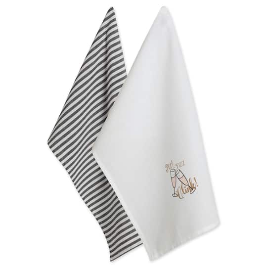 DII® Assorted Pop Fizz Clink! Printed Dishtowel (Set of 2)